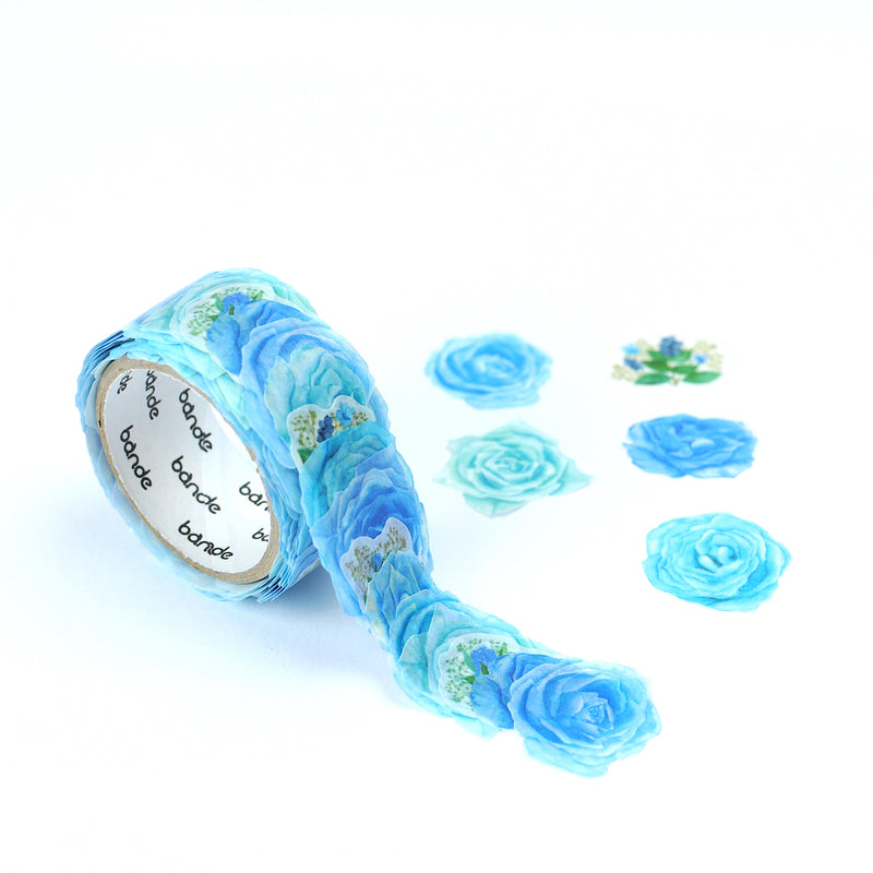 Bande Washi Roll Stickers -Classical Blue Rose-