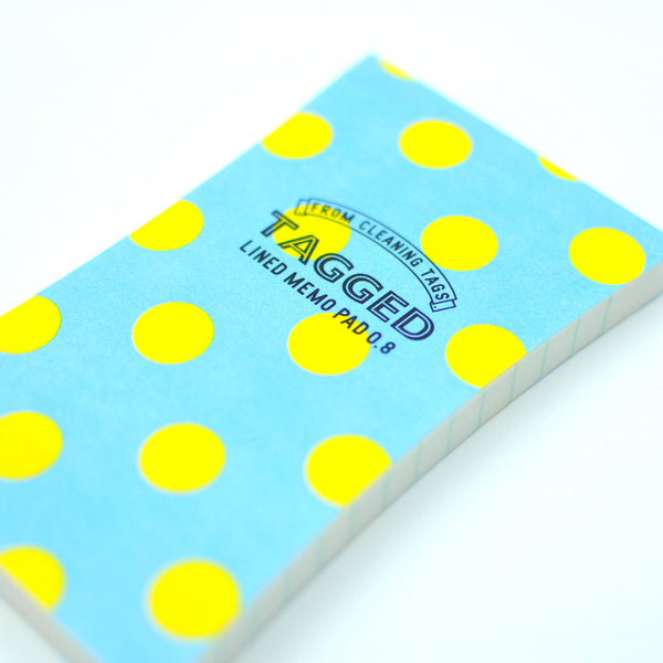 Hi-Mojimoji Tagged Memo Pad Dot -Blue-Yellow-
