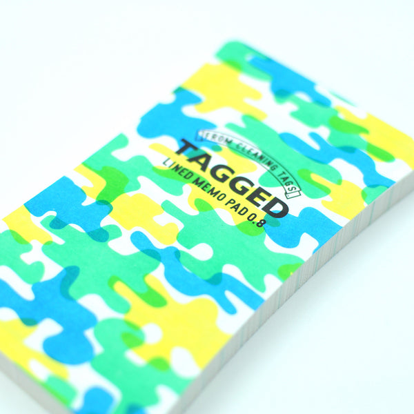 Hi-Mojimoji Tagged Memo Pad Camouflage -BGY-