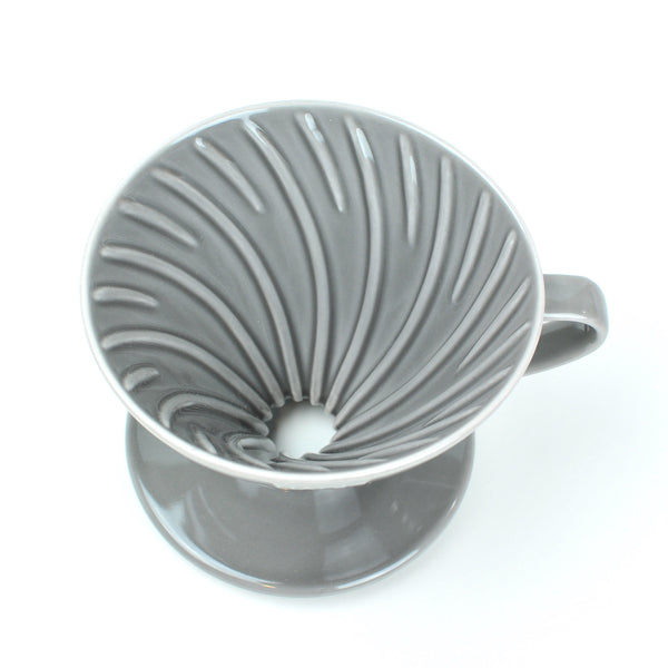 Ilcana-Hario V60 Coffee Dripper 02 Ceramic -Silver Gray-