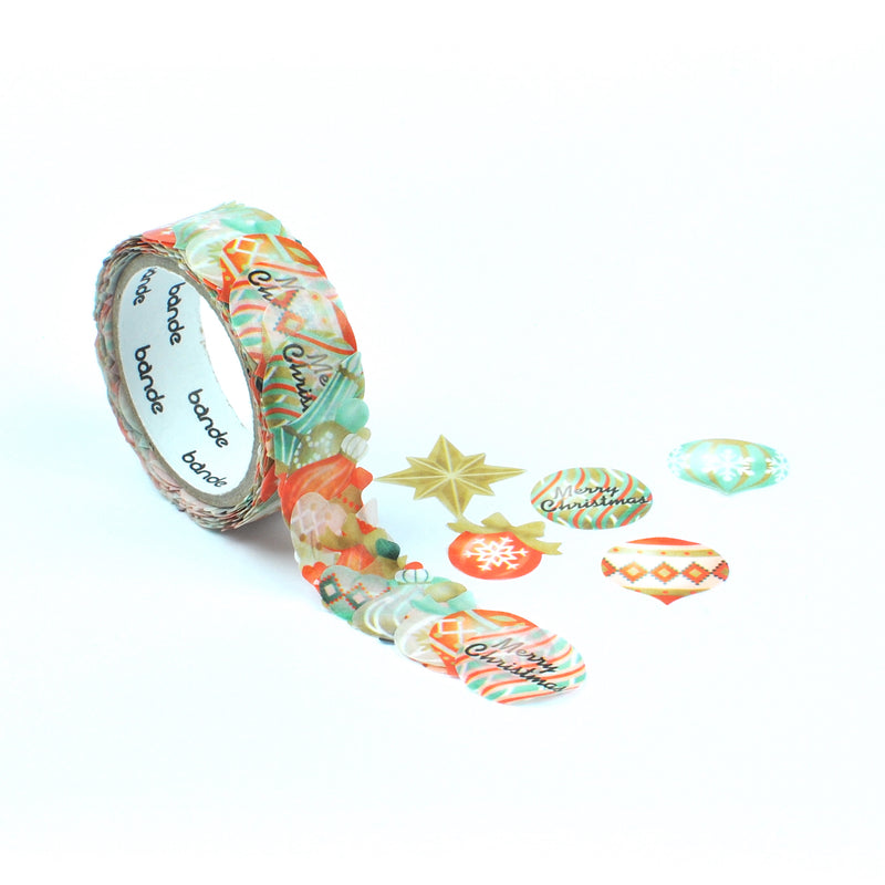 Bande Washi Roll Stickers -Christmas Ornaments eins-